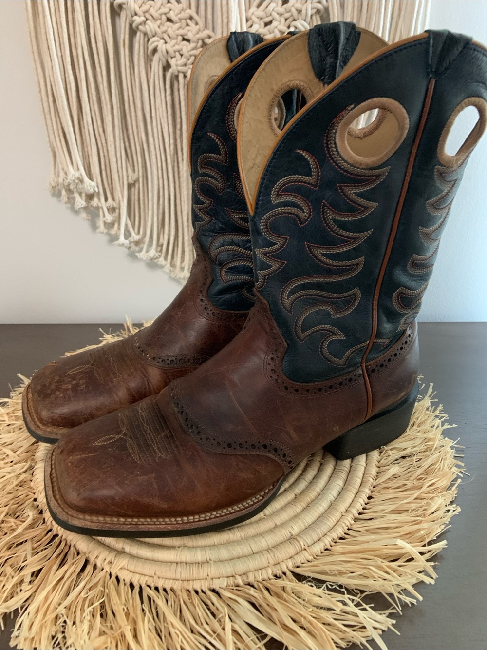 CODY JAMES Men's Xero Gravity Gibson Saddle Vamp Western Square Toe Boots 12D